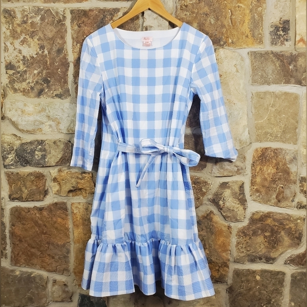 PERSIFOR S SMALL Poppy Checked Gingham Plaid Dress - Picture 4 of 11